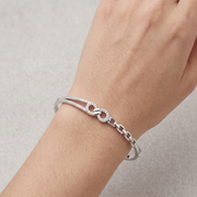 Elegant Infinity 925 Sterling Silver Bracelet for Women